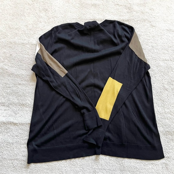 PLANET BY LAUREN G PIMA COTTON/MODAL SWEATER ONE SIZE MODERN CHIC COLOR BLOCK - Picture 2 of 7